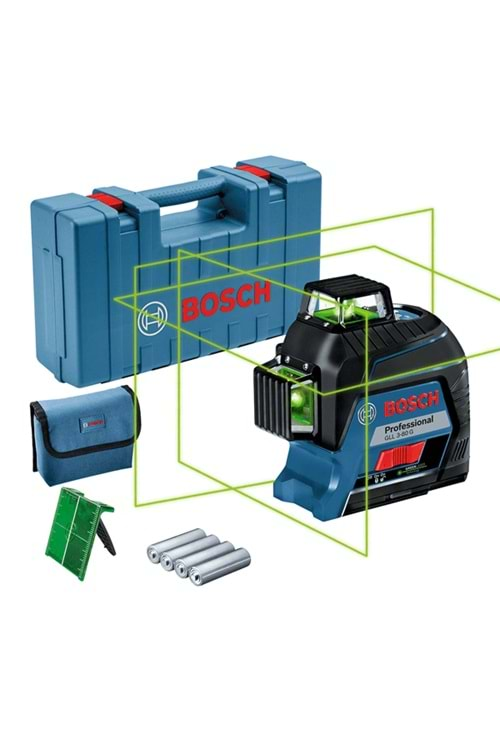 BOSCH GLL 3-80 G PROF ÇİZGİ YEŞİL LAZER HİZALAMA 3X360 (PLASTİK ÇANTA)