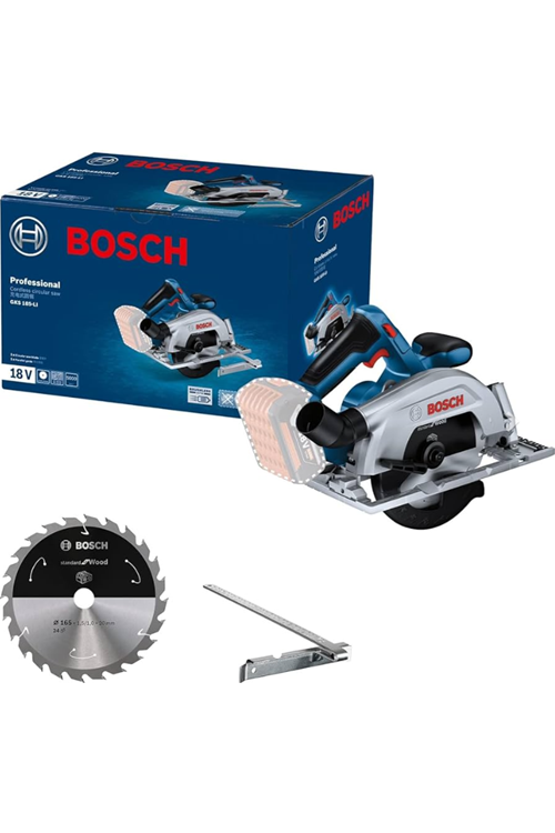 BOSCH GKS 185-LI AKÜLÜ DAİRE TESTERE 165 MM AKÜSÜZ (SOLO)