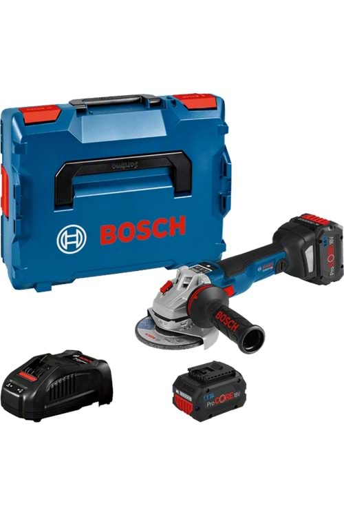 BOSCH GWS 18V-10 AKÜLÜ AVUÇ TAŞLAMA KÖMÜRSÜZ 2*5.0 Ah Akü (115-125mm)