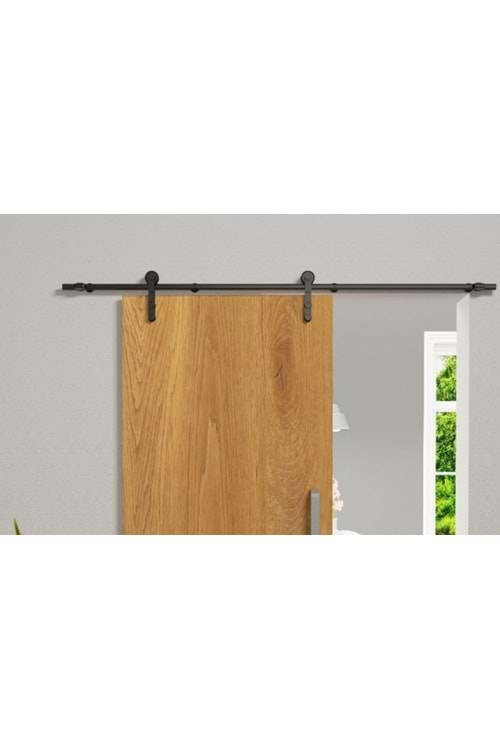 ALBATUR BARNDOOR 8800 SÜRME KAPI SİSTEMİ SETBOX 1700 MM SİYAH