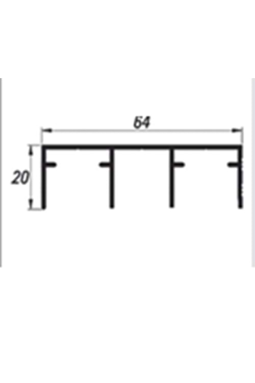 ALBATUR MULTİLİNE 7030 150-7106-1410-3000 SÜRME KAPAK ÜST RAYI 3 MT