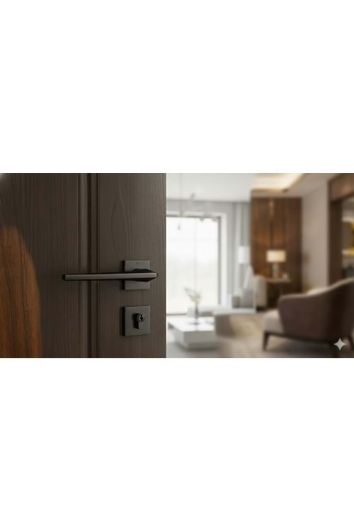 YÜKSEL ROMA İTALYAN KARE ROZETLİ ANTRASİT WC KAPI KOLU