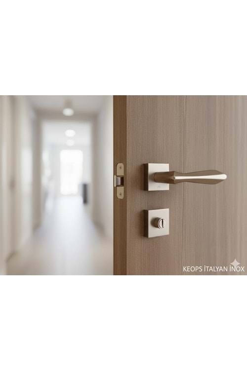 YÜKSEL KEOPS İTALYAN KARE ROZETLİ KROM WC KAPI KOLU