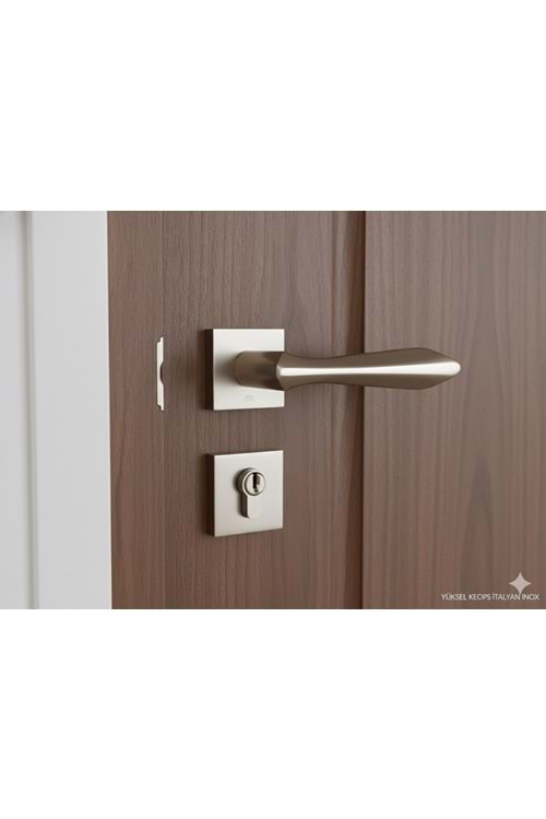 YÜKSEL KEOPS İTALYAN KARE ROZETLİ İNOX WC KAPI KOLU