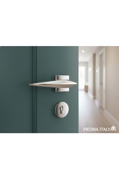 YÜKSEL PRİZMA İTALYAN KARE ROZETLİ KROM YALE KAPI KOLU