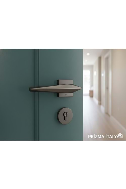 YÜKSEL PRİZMA İTALYAN KARE ROZETLİ ANTRASİT WC KAPI KOLU