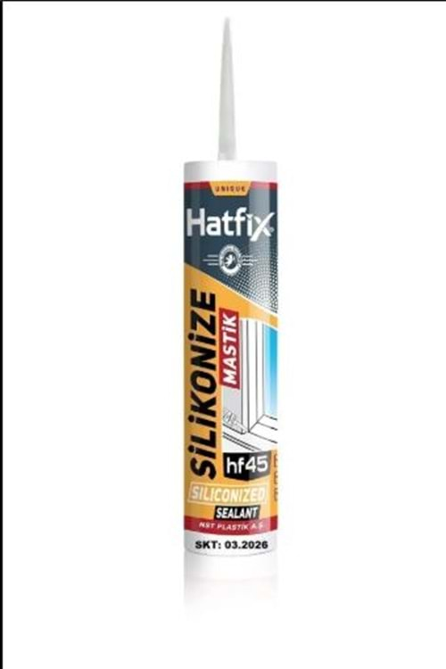 HATFİX HF45 SİLİKONİZE BEYAZ MASTİK 450 GR (30)