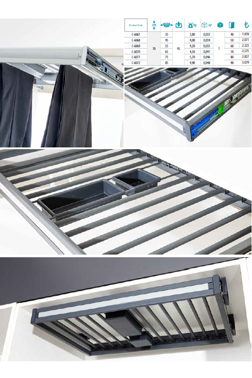 MODERNO C-6072-A AYARLANABİLİR PANTOLONLUK ANTRASİT 90 MODÜL