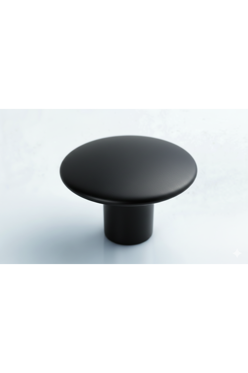 METAX DÜZ DÜĞME MAT SİYAH (D275-05)