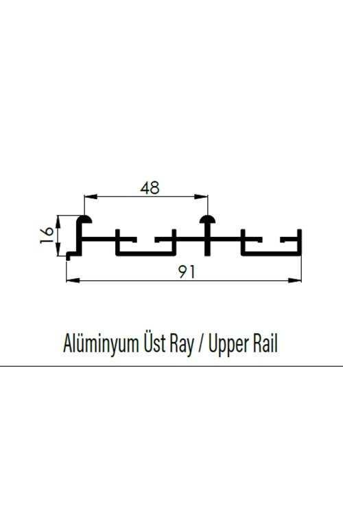 LUCİDO L-3172-3 ÜST RAY 3 MT