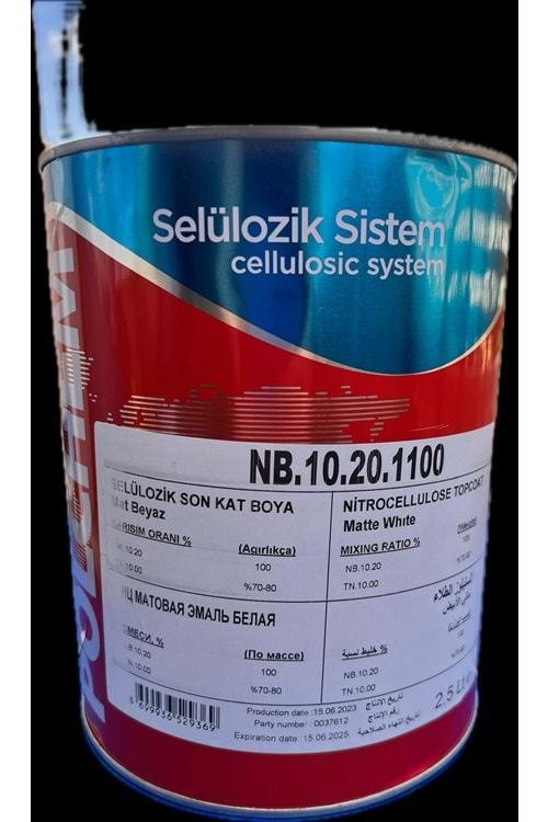 POLCHEM NB10.00 SELÜLOZİK BEYAZ BOYA 2,5 LT