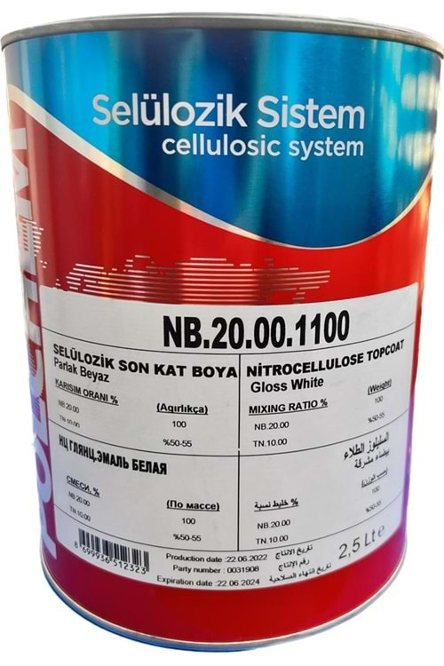 POLCHEM NB20 SELL. PARLAK BEYAZ BOYA 2,5 LT