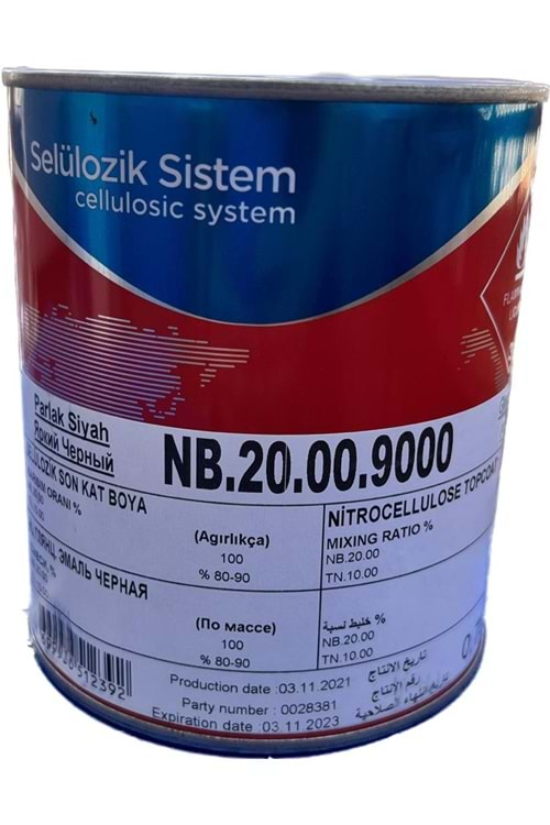 POLCHEM NB20 SELL. PARLAK SİYAH BOYA 0,75 LT