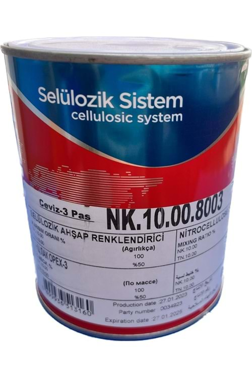 POLCHEM NK10 SELÜLOZİK RENKLİ VERNİK CEVİZ PAS (8003) 0,85 KG