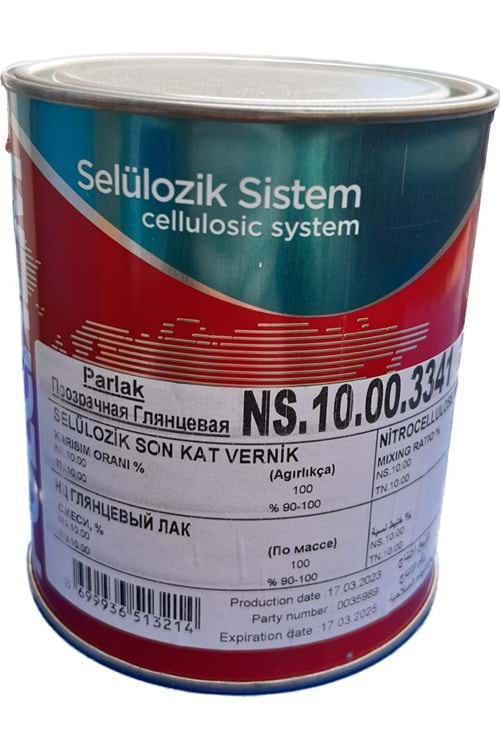 POLCHEM NS10.00 SELÜLOZİK PARLAK VERNİK 0,85 KG