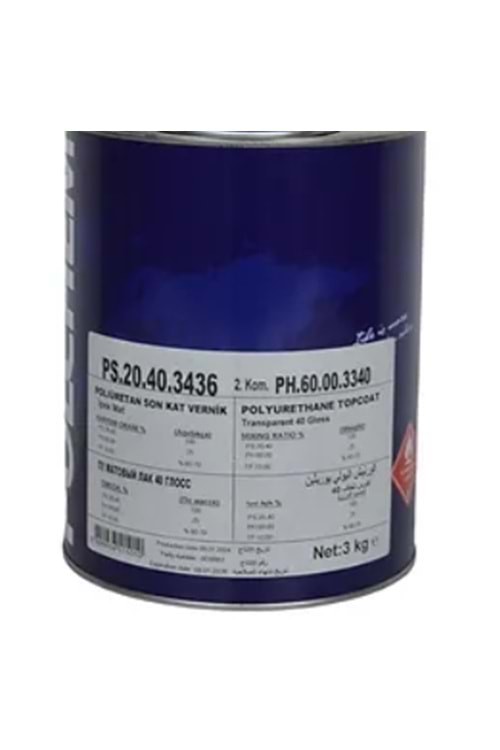 POLCHEM PS20.40 POLİÜRETAN İPEKMAT VERNİK 3 KG