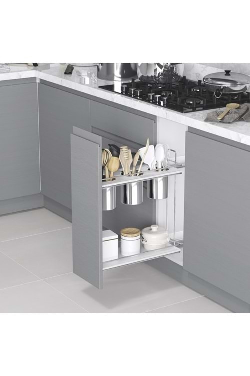 STARAX S-2651-C AHŞAP TABANLI GİZLİ RAYLI KEPÇELİK KROM SOL