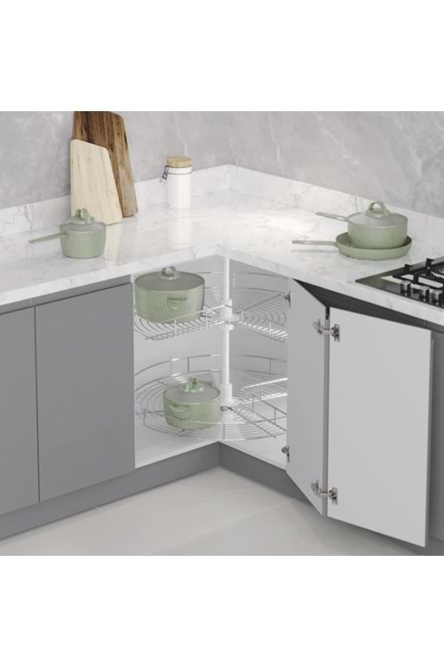 STARAX S-3022-C 3/4 DÖNER SEPET TAKIMI KROM 83 CM