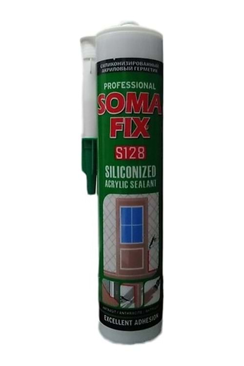 SOMAFİX S128 SİLİKONİZE MASTİK AKRİLİK ANTRASİT 310 ML (24)