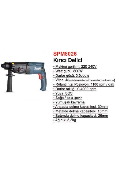 STECHEND SPM8026 KIRICI DELİCİ 800 W