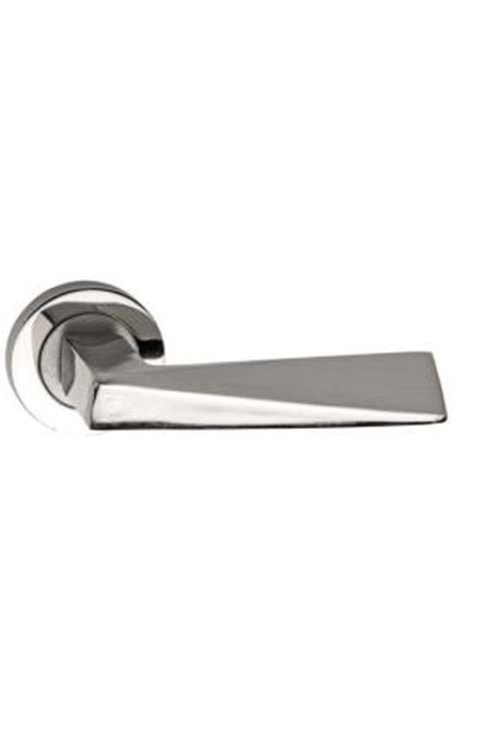 PİRAMİT YUVARLAK ROZETLİ NİKEL SATEN WC KAPI KOLU