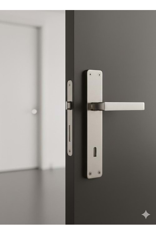 LAL AYNALI NİKEL SATEN YALE KAPI KOLU