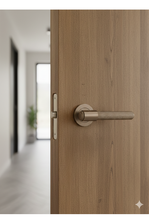 ÖZEN ZMK-PUNCH KOL MAT SATEN ALÜM. YUVARLAK ROZET ODA KAPI KOLU