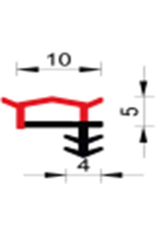 YANDAN TIRNAKLI PİRAMİT YUMUŞAK 10 MM FİTİL KULAKLI DÜZ BEYAZ T-1038 (100 MT)