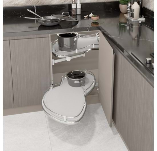 DIECOOK DR1-S5000 ホーンセット　中古品 STARAX S-3013-C DÖNER TABLALI KÖRKÖŞE MEKANİZMASI KROM 45 CM SOL