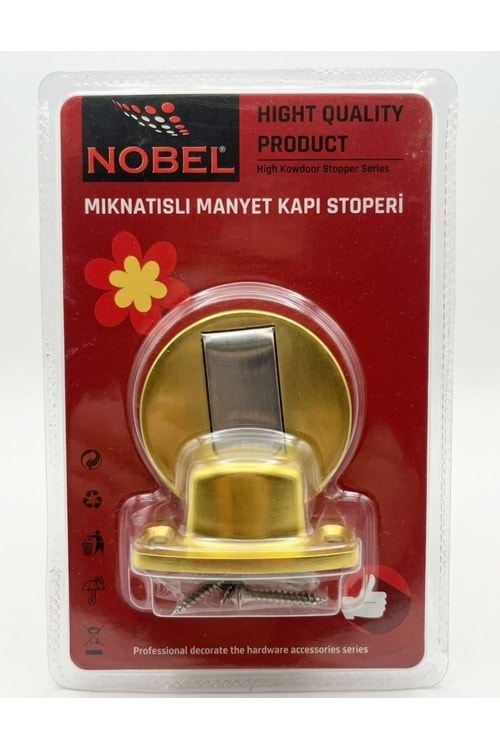 NOBEL MIKNATISLI MANYET KAPI STOPERİ ALTIN SARISI BLİSTERLİ