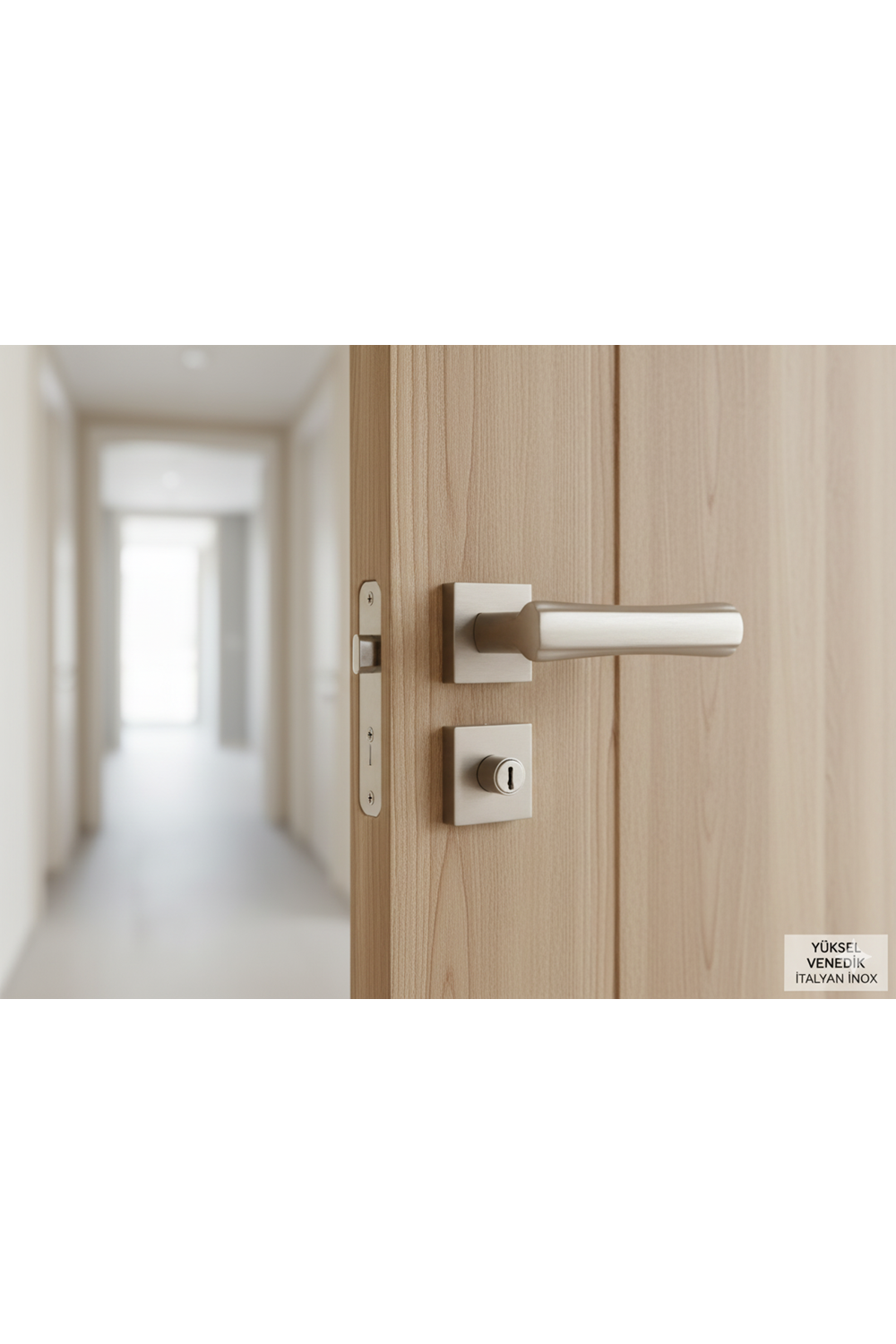YÜKSEL VENEDİK İTALYAN KARE ROZETLİ İNOX WC KAPI KOLU