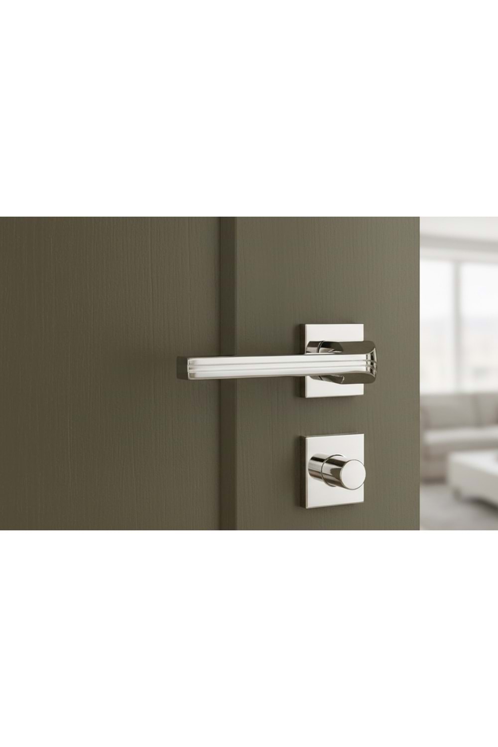 YÜKSEL AURİS İTALYAN KARE ROZETLİ KROM WC KAPI KOLU