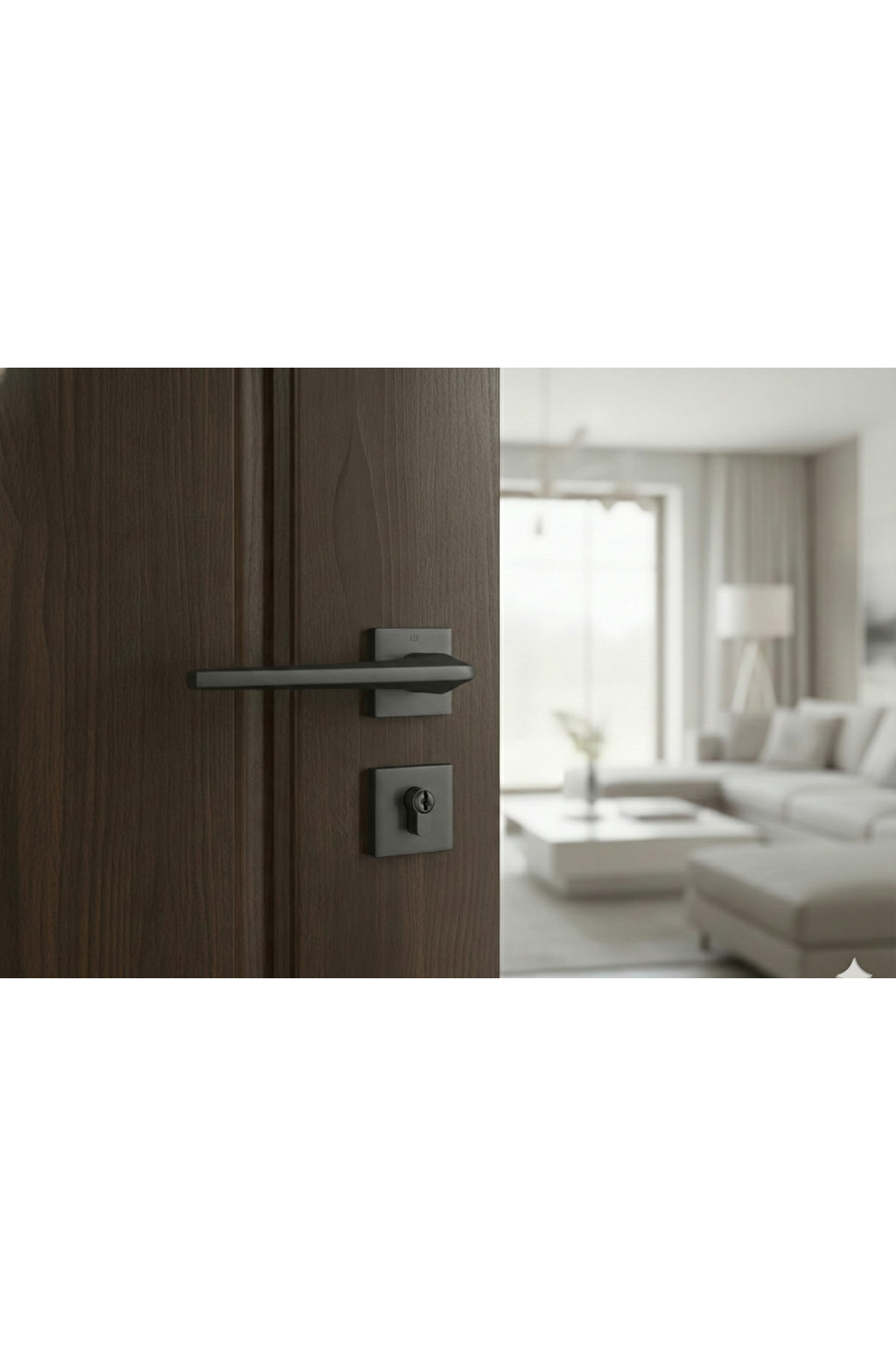 YÜKSEL TEMA İTALYAN KARE ROZETLİ ANTRASİT YALE KAPI KOLU