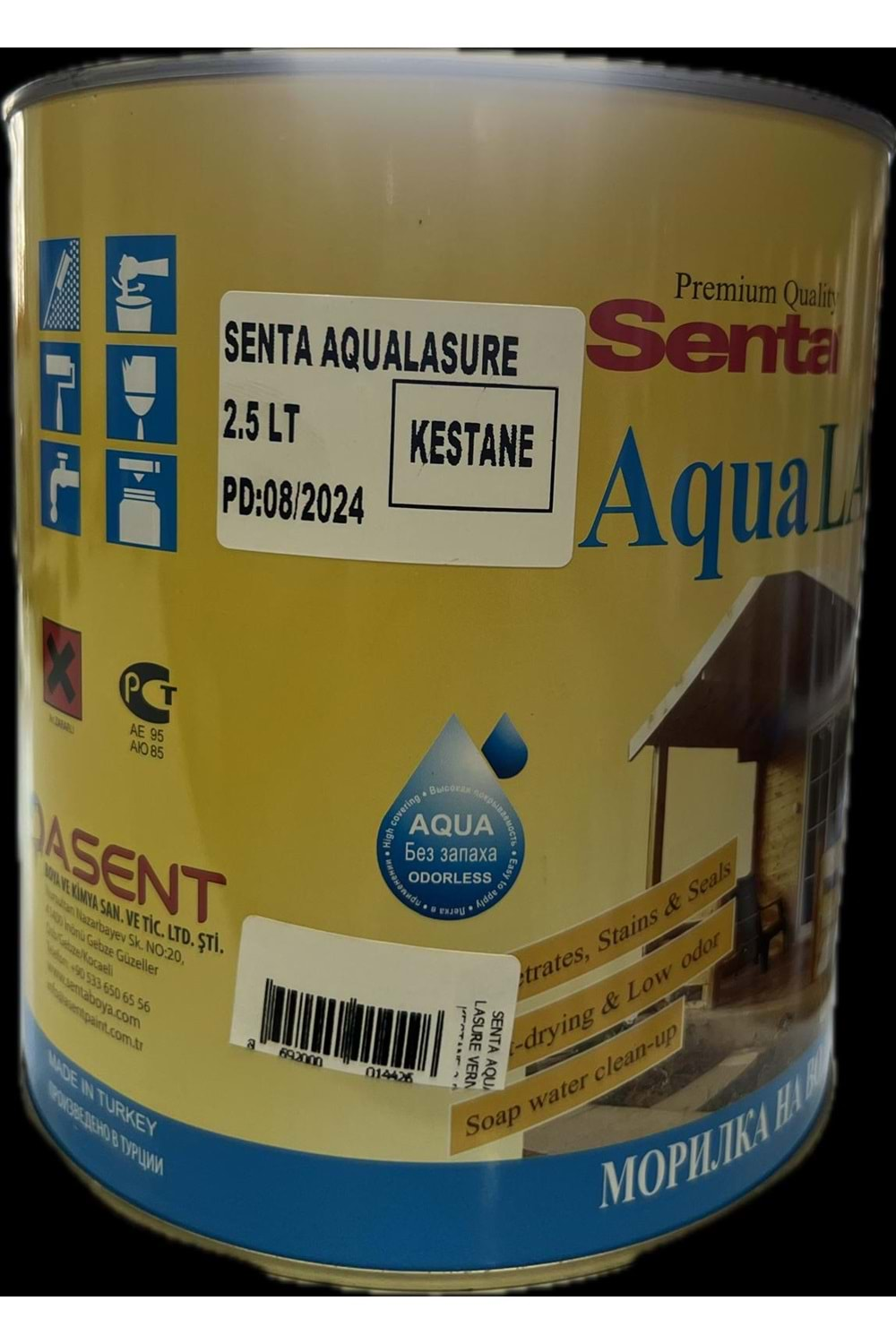 SENTA AQUA LASURE VERNİK KESTANE 2,5 L